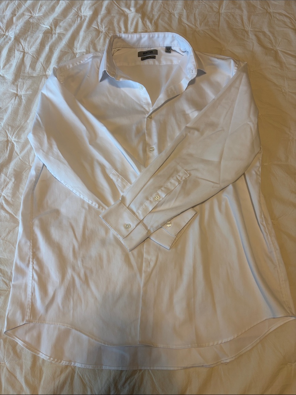 Reaction Kenneth Cole Men's White Dress Shirt - Spread Collar